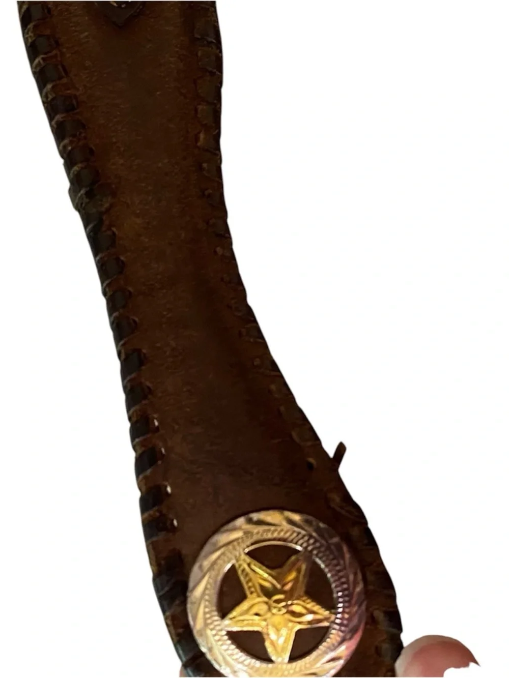 Vintage 1990s Western Leather Belt